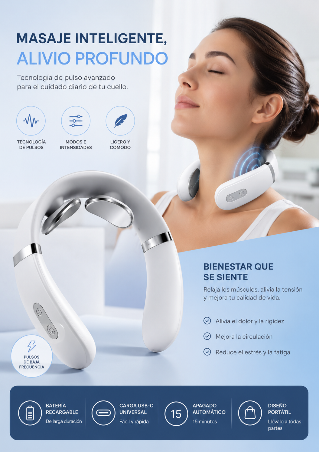 Masajeador EMS Inteligente Cervitrax